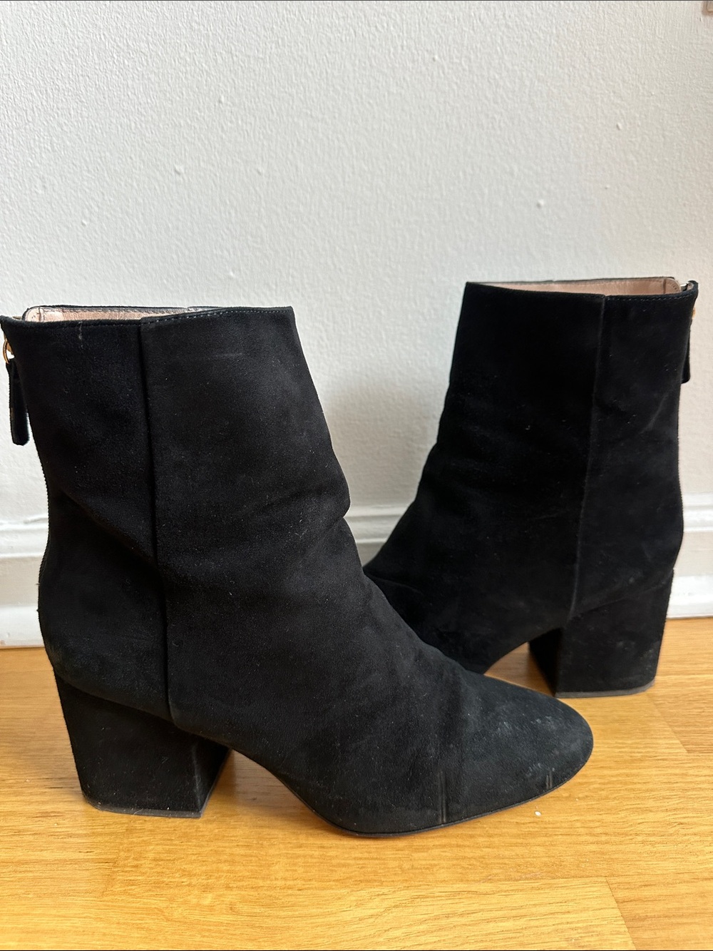 J. Crew Black Block Heel Ankle Boots